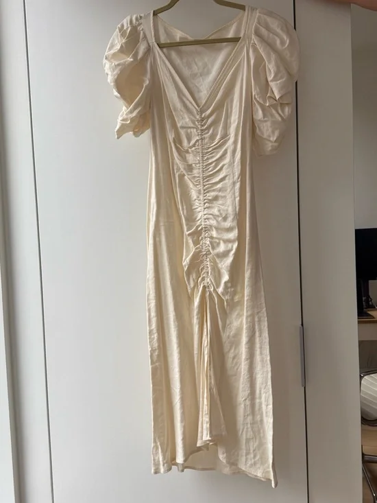 Cult Gaia Ruched Puff Sleeve Midi Dress - Picture 2 of 4